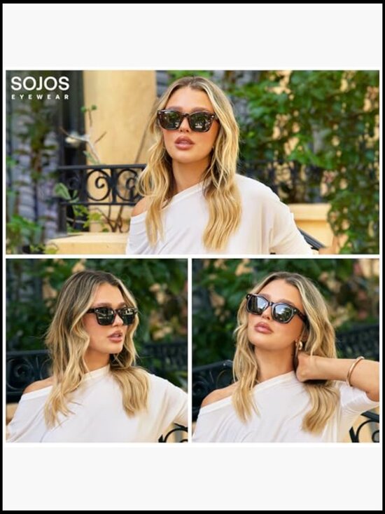Retro Polarized Square Sunglasses TR90 Frame UV400 Protection main image 4
